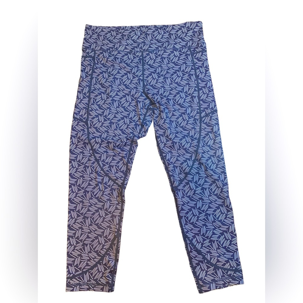 Zyia navy haystack light n tight pocket leggings hi rise 7/8